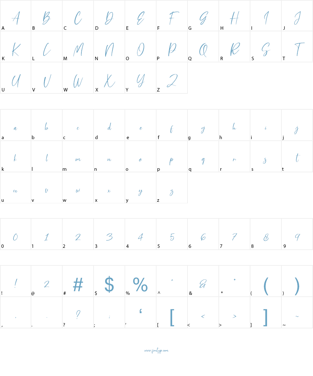 Tosca Pen Font Character